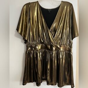 Never worn torrid size 2 gold shimmer top